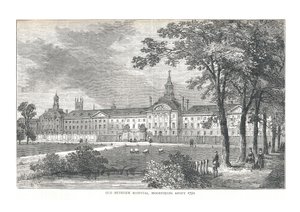 Gamla Betlems sjukhus. Moorfields omkring 1750, 1878