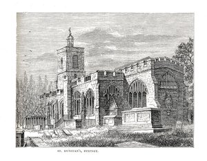 St.Dunstans Stepney. Från en vy tagen 1803 av Walter Thornbury