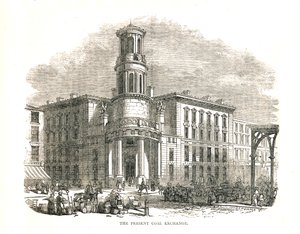 The Present Coal Exchange, öppnad av Prince Albert 1849, Thames Street, 1878