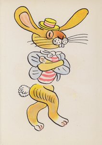 Figurer från barnböcker: Brer Rabbit (färglitografi) av Walter Trier