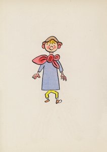 Figurer från barnböcker: Tom Thumb (färglitografi) av Walter Trier