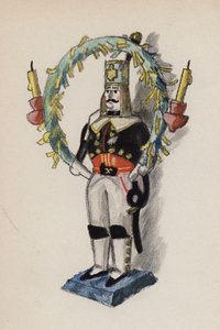 Gammal leksak målad av Walter Trier (färglitografi) av Walter Trier