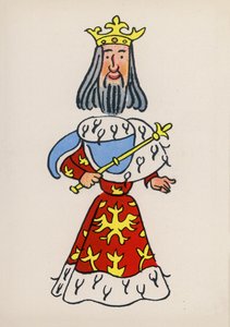 En av Walter Triers Crazy People (färglitografi) av Walter Trier