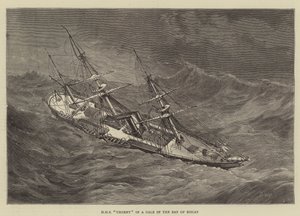 HMS Brådskande i kuling i Biscayabukten