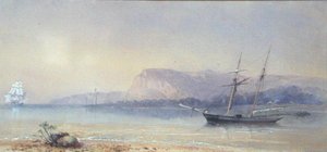 Fartyg på ankar (akvarell på papper) av Walter William May