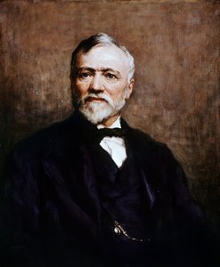 Porträtt av Andrew Carnegie (1835-1919), brittiskfödd amerikansk entreprenör och filantrop, målning av Walter William Ouless (1848-1924)