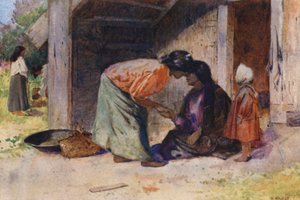 Nya Zeeland: "Te Hongi" (färglitografi)