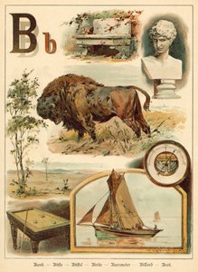 Bokstaven B (chromolitho) av Walter Zweigle