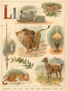 Bokstaven L (chromolitho)