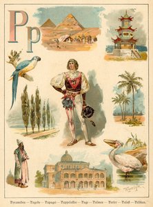 Bokstaven P (chromolitho) av Walter Zweigle