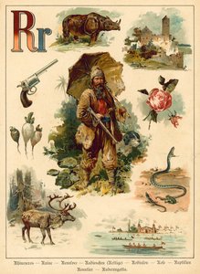 Bokstaven R (chromolitho)