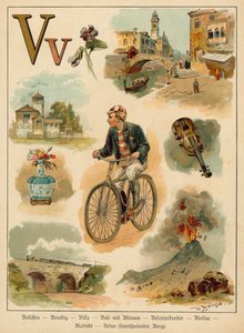 Bokstaven V (chromolitho)