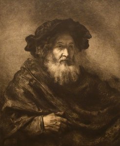Utan titel: Rembrandtesk gammal man, 1900-talet. av Waltner
