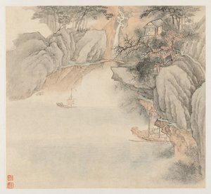 Album of Landscapes: Leaf 4 av Wang Gai