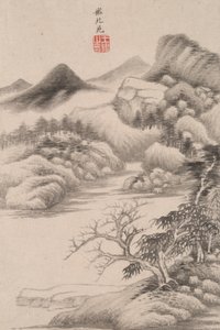 Landscape in the Style of Various Old Masters: Landscape after Dong Yuan (aktiv 934