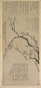 Plommonblommor, 1747. av Wang Shishen