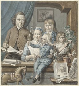 Konstnären själv och hans familj av Warner Horstink
