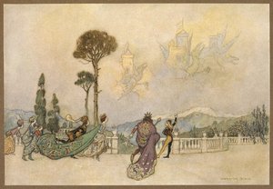 Luftslotten, från Draken. av Warwick Goble