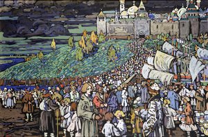 Handlarnas ankomst av Wassily Kandinsky