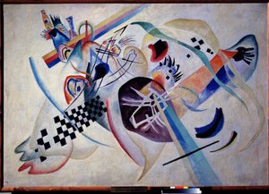 ""Komposition N. 224. På det vita"" Målning av Vassily Kandinsky (eller Wassily Kandinsky eller Kandinskyj av Wassily Kandinsky