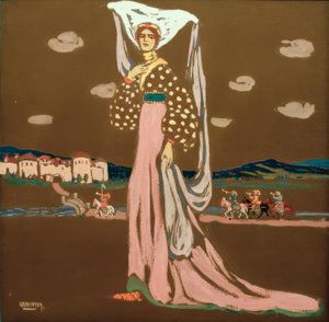 Natten (vandrande dam) av Wassily Kandinsky