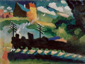 Järnväg nära Murnau av Wassily Kandinsky