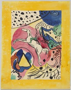 Utkast till omslaget till almanackan "Der Blaue Reiter" av Wassily Kandinsky