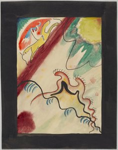 Utkast till omslaget till almanackan "Der Blaue Reiter" av Wassily Kandinsky