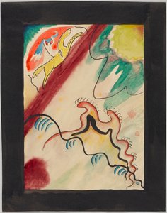 Förslag till omslag för almanackan "Den blå ryttaren" av Wassily Kandinsky