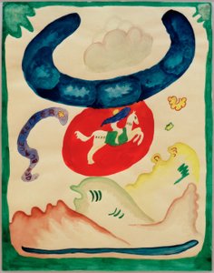Design för omslaget till Almanac Der Blaue Reiter av Wassily Kandinsky