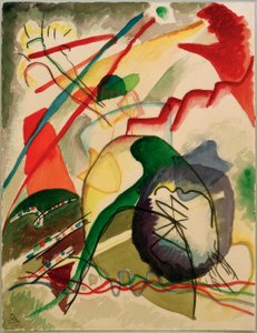 Utkast till bild med vit kant av Wassily Kandinsky
