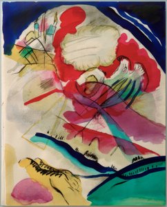Utkast till bild med vita linjer av Wassily Kandinsky
