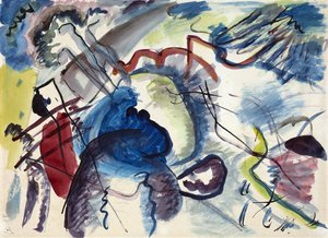 ""Esquisse pour peinture a bordure blanche"" (Skiss för målning med vit kant) (Design för målning med vit kant) Målning av Wassily Kandinsky av Wassily Kandinsky