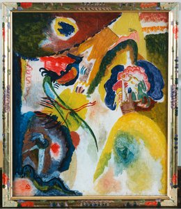 Glasmålning med svan av Wassily Kandinsky