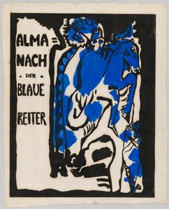 Träsnitt till almanackan "Der Blaue Reiter" av Wassily Kandinsky