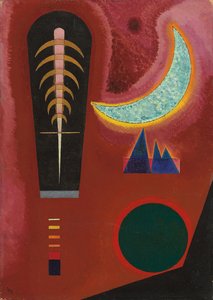 Löst i rött; Förlorar im Rot av Wassily Kandinsky