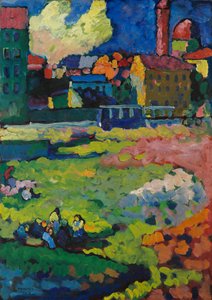 München – framför staden av Wassily Kandinsky