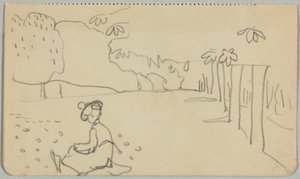 Münter malend i St. Cloud av Wassily Kandinsky