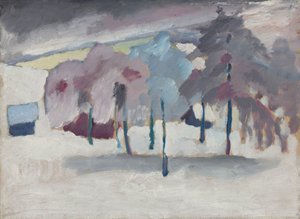 Murnau - träd i snön av Wassily Kandinsky