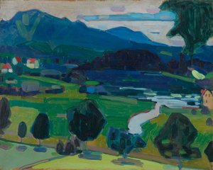 Murnau - utsikt över Staffelsee av Wassily Kandinsky