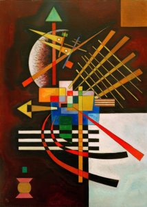 Ovan och till vänster av Wassily Kandinsky
