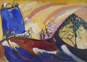 Målning med trojka, 18 januari 1911 av Wassily Kandinsky