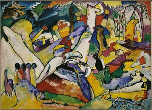 Skiss för komposition II, 1909-1910. av Wassily Kandinsky