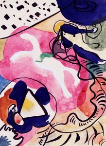 Studera för Blue Knight av Wassily Kandinsky