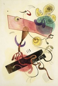 Fläckar: Gröna och Rosa av Wassily Kandinsky