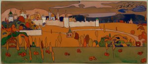 Muromgärdad stad i höstlandskap av Wassily Kandinsky