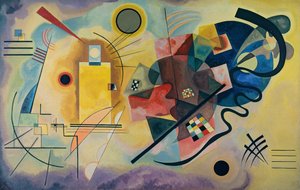 Gul, röd, blå av Wassily Kandinsky