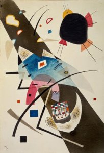 Två svarta fläckar av Wassily Kandinsky