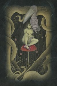 EN FÅGEL I HÄNDEN, 2007 (blandteknik) av Wayne Anderson