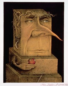 Adam (blyerts och färgkrita på papper) (par av 155035) av Wayne Anderson